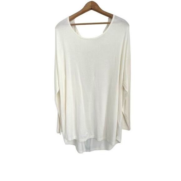 Soft Surroundings Margulies Sweater Womens 2X Exposed Back Zip Long Sleeve Cream - Picture 2 of 8